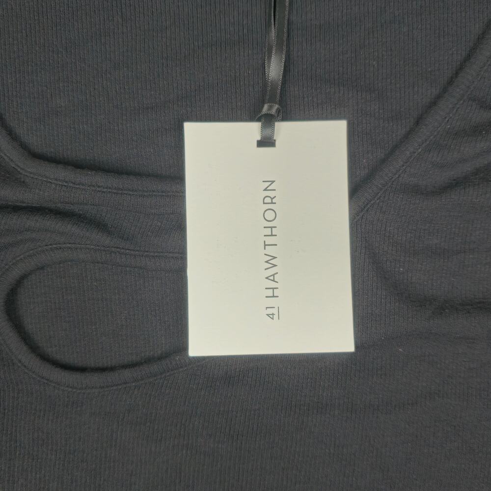 NWT 41 Hawthorn Top Womens Size 3X Black Cold Shoulder Asymmetrical Neckline - Picture 13 of 15
